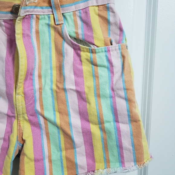 ZARA Colorful Striped Shorts - Picture 4 of 6